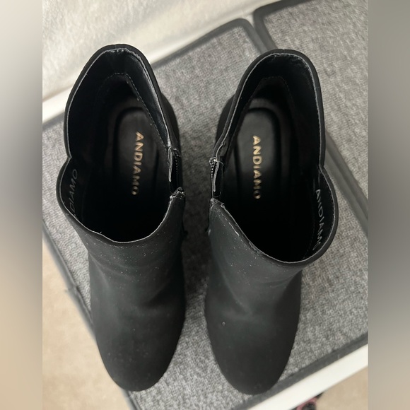 WEDGES BLACK GOLD STONES SIZE 9.5 - Picture 4 of 11